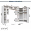 Ver imagem 4 de Guarda-roupa Modulado 13 Peças 18 Portas 2 Mesa Cabeceira Jade CabeCasa MadeiraOriginals
