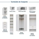 Ver imagem 5 de Guarda-roupa Modulado 13 Peças 18 Portas 2 Mesa Cabeceira Jade CabeCasa MadeiraOriginals