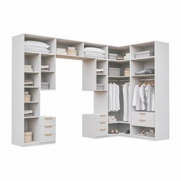 Guarda-roupa Modulado de Canto 12 Peças 17 Portas 2 Mesas de Cabeceira Jade Cabecasa Madeiramadeira - 6