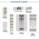 Ver imagem 5 de Guarda-Roupa Planejado de Canto 12 Peças 17 Portas 2 Cabeceiras Jade CabeCasa MadeiraOriginals Branco/Fosco
