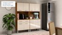 Ver imagem 7 de Kit Armário Cozinha Compacta 71cm x 163cm 4 Portas 2 Gavetas Serena Amadeirado/Off White