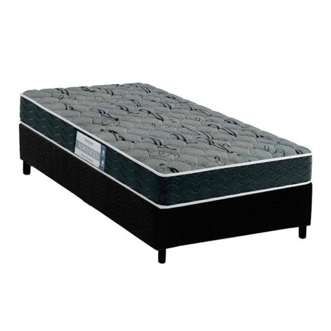 Cama Box Solteiro: Colchão Espuma D33 Probel ProDormir Advanced Mega Resistente + Base CRC Suede