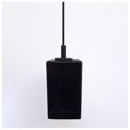 PENDENTE SQUARE COM VIDRO PRETO - 6