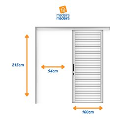 Porta de Correr Veneziana de Aluminio 215x100cm Suspensa - 2 Porta de Correr Veneziana de Aluminio 215x100cm Suspensa - 2