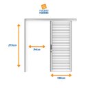 Ver imagem 2 de Porta de Correr Veneziana de Aluminio 215x100cm Suspensa Branco CRV