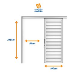 Porta de Correr Veneziana de Aluminio 215x100cm Suspensa Branco CRV - 2 Porta de Correr Veneziana de Aluminio 215x100cm Suspensa Branco CRV - 2