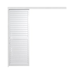 Porta de Correr Veneziana de Aluminio 215x100cm Suspensa Branco CRV - 1 Porta de Correr Veneziana de Aluminio 215x100cm Suspensa Branco CRV - 1
