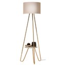 Ver imagem 2 de Luminária de Chão Industrial Abajur Real Tripé Design Retrô:douradooffwhite