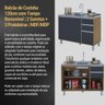 Balcão Cozinha Gabinete Pia 120 Premium com Tampo Removível:freijó/ Grafite - 5