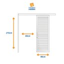 Ver imagem 2 de Porta de Correr Veneziana Aluminio 215x90cm Suspensa Preto CRV