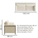 Ver imagem 3 de Sofá Living 2 Lugares Royal 162 cm Pes Madeira Boucle Tce 1010 Moll