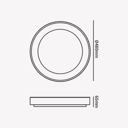 Plafon Luminária Round Led Moderno Redondo 3000k 36w Opus - 2