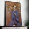 Quadro Decorativo Pablo Picasso Menino Com Um Cachimbo:90x60 cm/DOURADA - 5