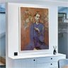 Quadro Decorativo Pablo Picasso Menino Com Um Cachimbo:90x60 cm/DOURADA - 8