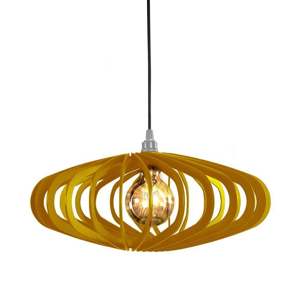 Luminária Teto Lustre Pendente Balcão Cozinha Sala Egito Cor:amarelo - 1