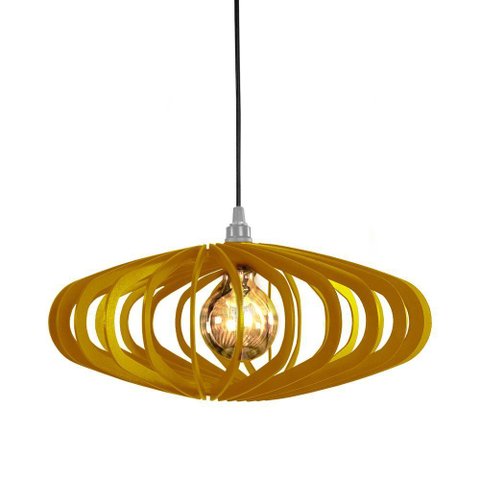 Luminária Teto Lustre Pendente Balcão Cozinha Sala Egito Cor:amarelo