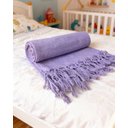 Ver imagem 1 de Manta em Algodão para Sofá 1,80 x 2,30 Lilás Manta para Sofá Colcha para Cama Solteiro
