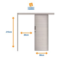 Porta Lambri de Correr de Aluminio 215x90cm Suspensa - 3