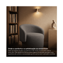 Ver imagem 2 de Kit 2 Poltrona Orgânica Aisha para Sala de Estar Boucle Luxo:Cinza