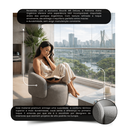 Ver imagem 3 de Kit 2 Poltrona Orgânica Aisha para Sala de Estar Boucle Luxo:Cinza