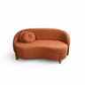 Sofá Orgânico 2 Lugares C/2 Almofadas Curvo Sala Recepção Amsterdã Boucle Terracota - Montanari's de - 2