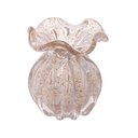 Ver imagem 3 de Vaso de Murano Italy Transparente e Dourado 10cm x 10cm x 11cm - Wolff
