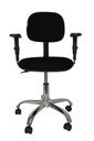 Ver imagem 2 de Cadeira Secretaria Bolt CR com Braco Regulavel - Couro Sintetico Corano - Preto