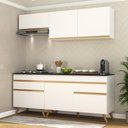 Ver imagem 1 de Cozinha Compacta 4 Peças com Armário e Balcão Mp3705 Veneza Gw Multimóveis Branca