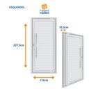 Ver imagem 3 de Porta Lambri Pivotante de Aluminio 227x115cm com Puxador Oval