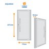 Porta Lambri Pivotante de Aluminio 227x115cm com Puxador Oval - 3