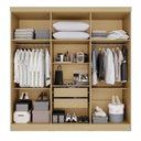 Ver imagem 5 de Guarda-Roupa Casal 6 Portas 2 Gavetas França Espresso Móveis Cinza/Jequitibá/Granizo