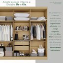 Ver imagem 7 de Guarda-Roupa Casal 6 Portas 2 Gavetas França Espresso Móveis Cinza/Jequitibá/Granizo