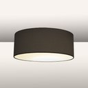 Ver imagem 1 de Luminária Plafon Redondo Cúpula em Tecido 50x15:preto5962