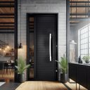 Ver imagem 1 de Porta Lambri Pivotante de Aluminio 227x115cm com Visor