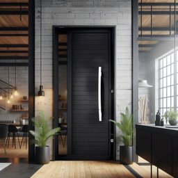 Porta Lambri Pivotante de Aluminio 227x115cm com Visor - 1
