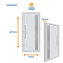 Ver imagem 3 de Porta Lambri Pivotante de Aluminio 227x115cm com Visor