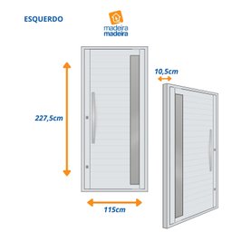 Porta Lambri Pivotante de Aluminio 227x115cm com Visor - 3