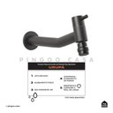 Ver imagem 2 de Torneira Monocomando de Parede Para Banheiro Urupá Pingoo.casa - Preto