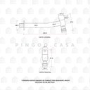 Ver imagem 6 de Torneira Monocomando de Parede Para Banheiro Urupá Pingoo.casa - Preto