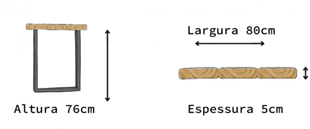 Mesa de Jantar Rústica | Estrutura Retangular - 180cm - 9