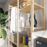Arara De Madeira Com Suporte MUEBLES DESIGN Arara de roupas pinus multiuso - 5