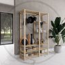 Arara De Madeira Com Suporte MUEBLES DESIGN Arara de roupas pinus multiuso - 6