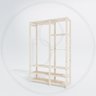 Arara De Madeira Com Suporte MUEBLES DESIGN Arara de roupas pinus multiuso - 2
