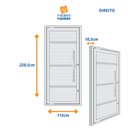 Ver imagem 3 de Porta Lambri Pivotante de Aluminio 228x115cm com Puxador Oval
