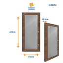 Ver imagem 2 de Porta Pivotante de Aluminio 228x115x10,5cm com Vidro Panoramico Abertura Direita CRV Esquadrias