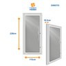 Porta Pivotante de Aluminio 228x115cm Vidro Panoramico - 3