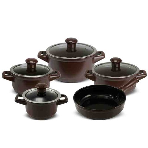 Conjunto de Caçarolas Duo Smart 5 Peças Chocolate Ceraflame