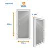 Porta Pivotante de Aluminio 228x115cm Vidro Panoramico - 3