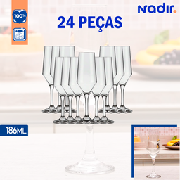 Kit 24 Taças Champanhe Buffet 186ml Nadir Figueiredo Champagne Vidro - 5