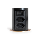 Ver imagem 1 de Torre de Tomada com Indução 2 Tomadas 10a 2usb a + C Preto Ouro